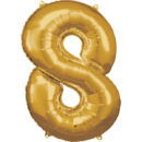 Gold Foil Balloon Number 8