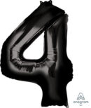 Black Foil Balloon Number 4