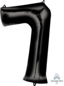 Black Foil Balloon Number 7