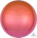 Rose & Orange Orb Foil Balloon