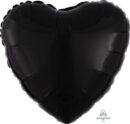 Black Heart 45cm Foil Balloon