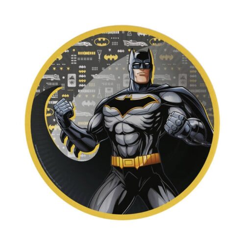 Batman Paper Plates Black Pack of 8