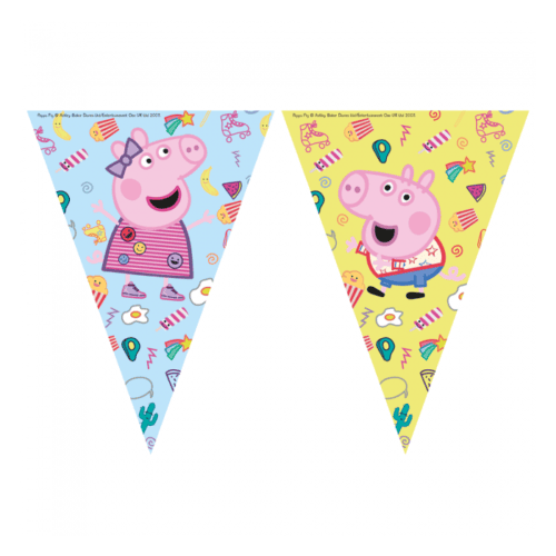 Peppa Pig Plastic Flag Banner