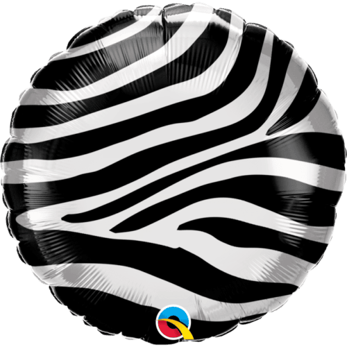 Zebra Print 45cm Foil Balloon