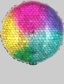 Rainbow Sequins 45cm Foil Balloon