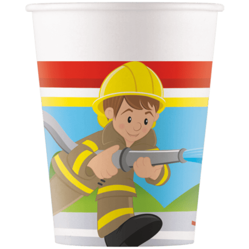 Firefighter Paper Cups Pack of 8