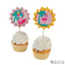 Flamingo Fan Food Picks Pack of 25