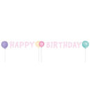 Happy Birthday Pastel Letter Banner