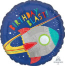 Blast Off Birthday 45cm Foil Balloon