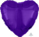 Metallic Purple Heart 45cm Foil Balloon