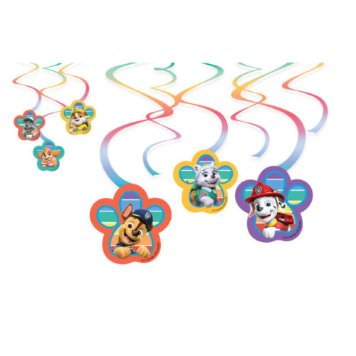 Paw Patrol Decoration Swirls Pack of 6