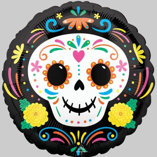 Day Of The Dead Skull 45cm Foil Balloon