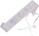 It's My Birthday Sash Pink and Iridescent