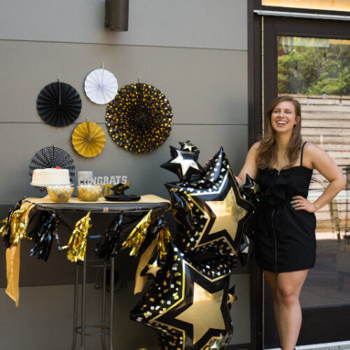 Airloonz Star Cluster Black & Gold Balloon
