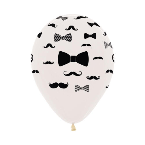 Moustache & Bow Tie Latex Balloons Pack of 50