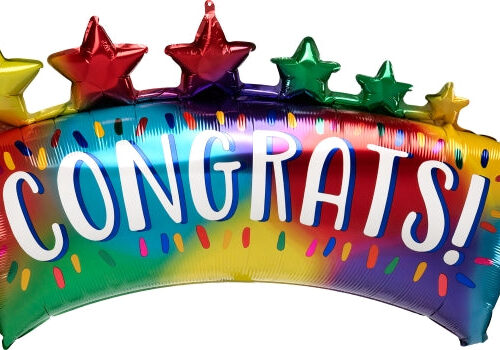 Congrats Star Banner Supershape Foil Balloon