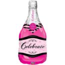 Pink Champagne Bottle Supershape Foil Balloon