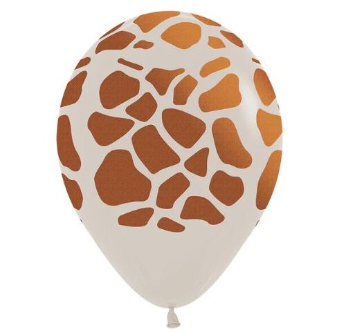 White Sand Giraffe Latex Balloons Pack of 10