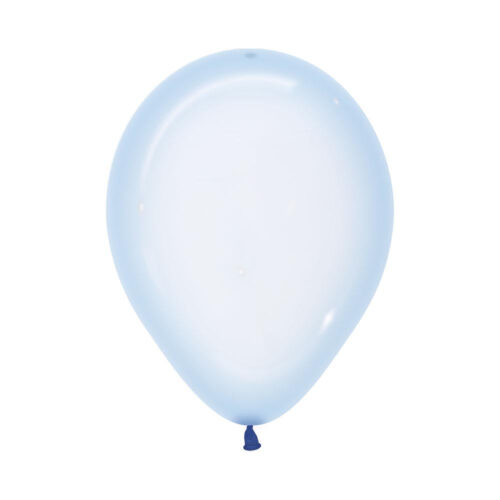 Crystal Pastel Blue Latex Balloons Pack of 100