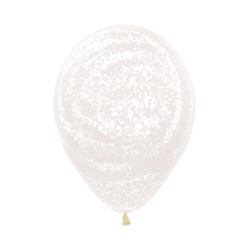 Graffiti White Frost Latex Balloons Pack of 10