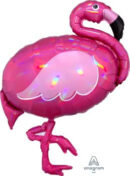 Iridescent Pink Flamingo Supershape Foil Balloon