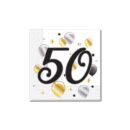 Milestone 50th Birthday Paper Napkins Pack of 20