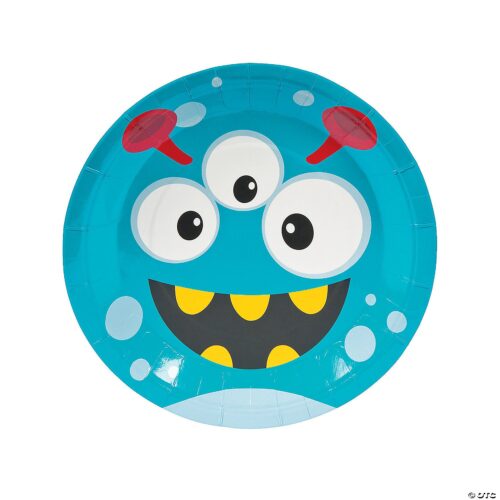 Mini Monster Party Paper Dinner Plates Pack of 8