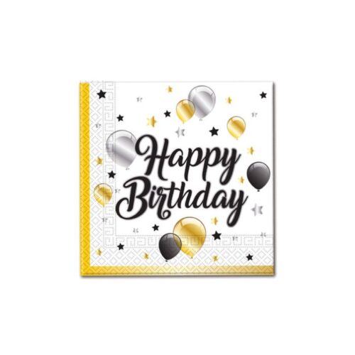 Milestone Happy Birthday Paper Napkins Pack of 20
