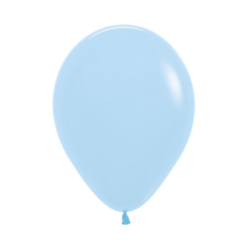 Pastel Matte Blue 12.5cm Latex Balloons Pack of 100