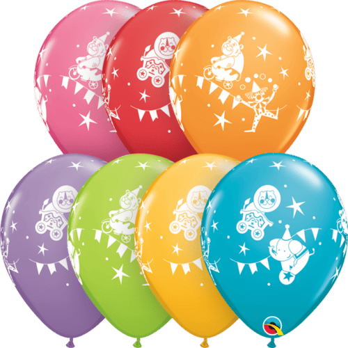 Circus Carnival Assorted Latex Balloons Pack of 50