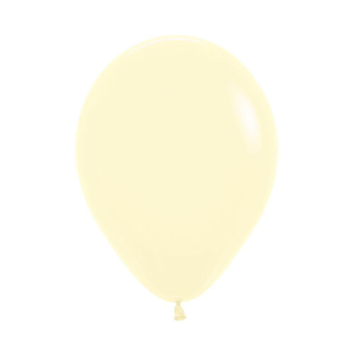 Pastel Matte Yellow 12.5cm Latex Balloons Pack of 10