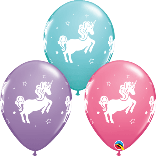 Whimsical Unicorn Assorted Latex Balloons Pack of 10