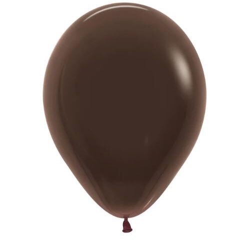 Chocolate Brown Solid 12.5cm Latex Balloons Pack of 10