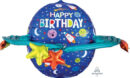 Ult 3D Shape HBD Colorful Galaxy Supershape Foil Balloon