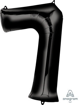 Black Foil Balloon Number 7