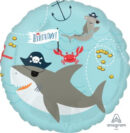 Ahoy Pirate Shark 45cm Foil Balloon
