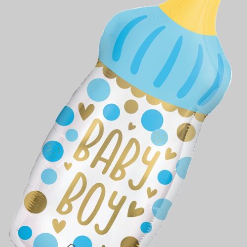 Baby Boy Bottle Supershape Foil Balloon