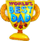 Best Dad Trophy Supershape Foil Balloon