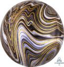 Black Marble Orb Foil Balloon