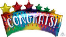 Congrats Star Banner Supershape Foil Balloon