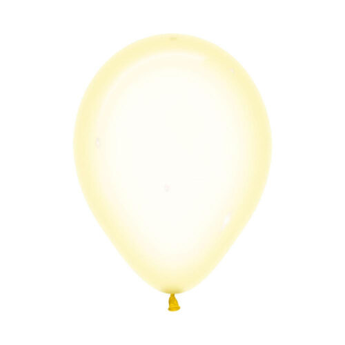 Crystal Pastel Yellow Latex Balloons Pack of 10