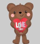 Love Bear Supershape Foil Balloon