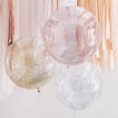 Mixed Metallic Orb Glitter Balloons Pack of 3