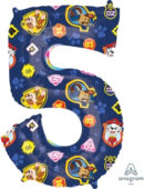Paw Patrol Foil Balloon Number 5