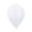 Satin Pearl White Latex Balloons Pack of 10