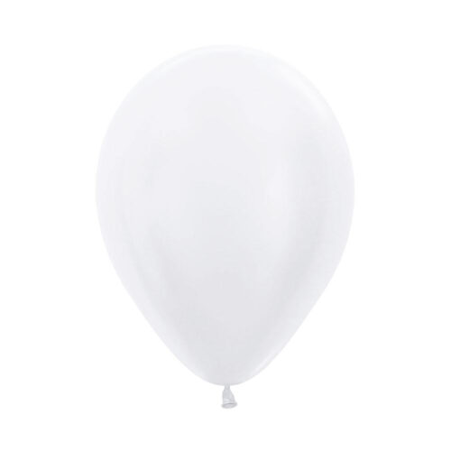 Satin Pearl White Latex Balloons Pack of 100