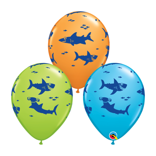 Sharks Assorted Latex Balloons Pack of 50