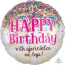 Sprinkles On Top Birthday 45cm Foil Balloon