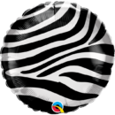 Zebra Print 45cm Foil Balloon