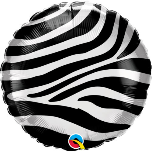 Zebra Print 45cm Foil Balloon